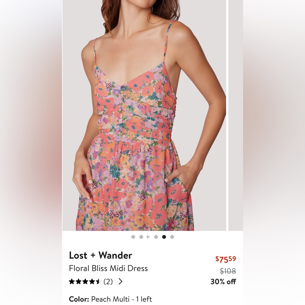 Lost + Wonder Floral Bliss Midi Dress
